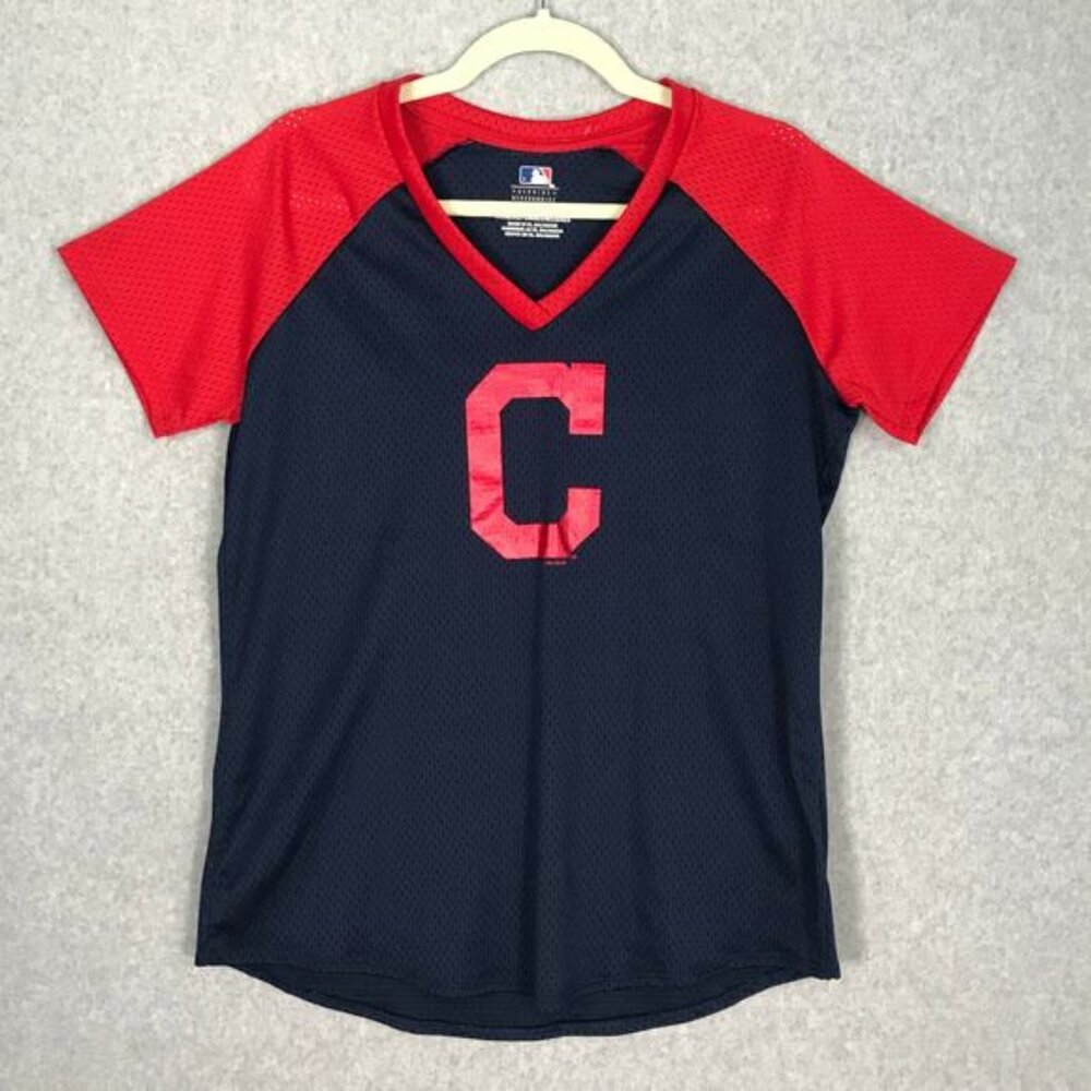 Cleveland Guardians Jersey Womens Adult Medium Navy Red Baseball MLB Blank